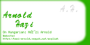 arnold hazi business card